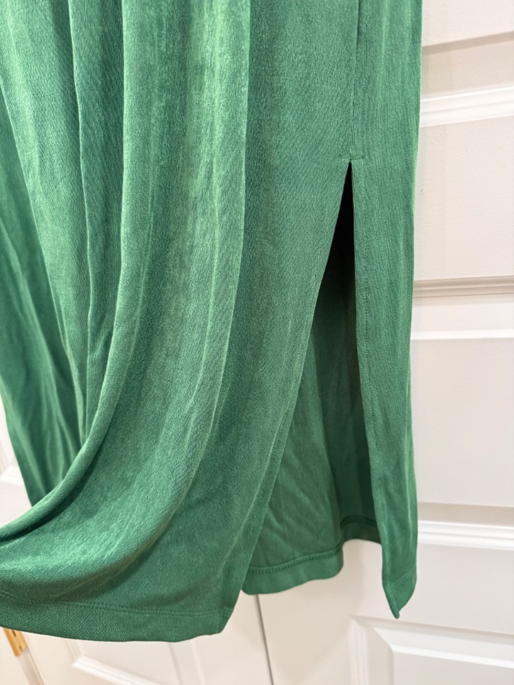 Chico's Maxi Green Travelers Dress Size Large - Picture 5 of 11